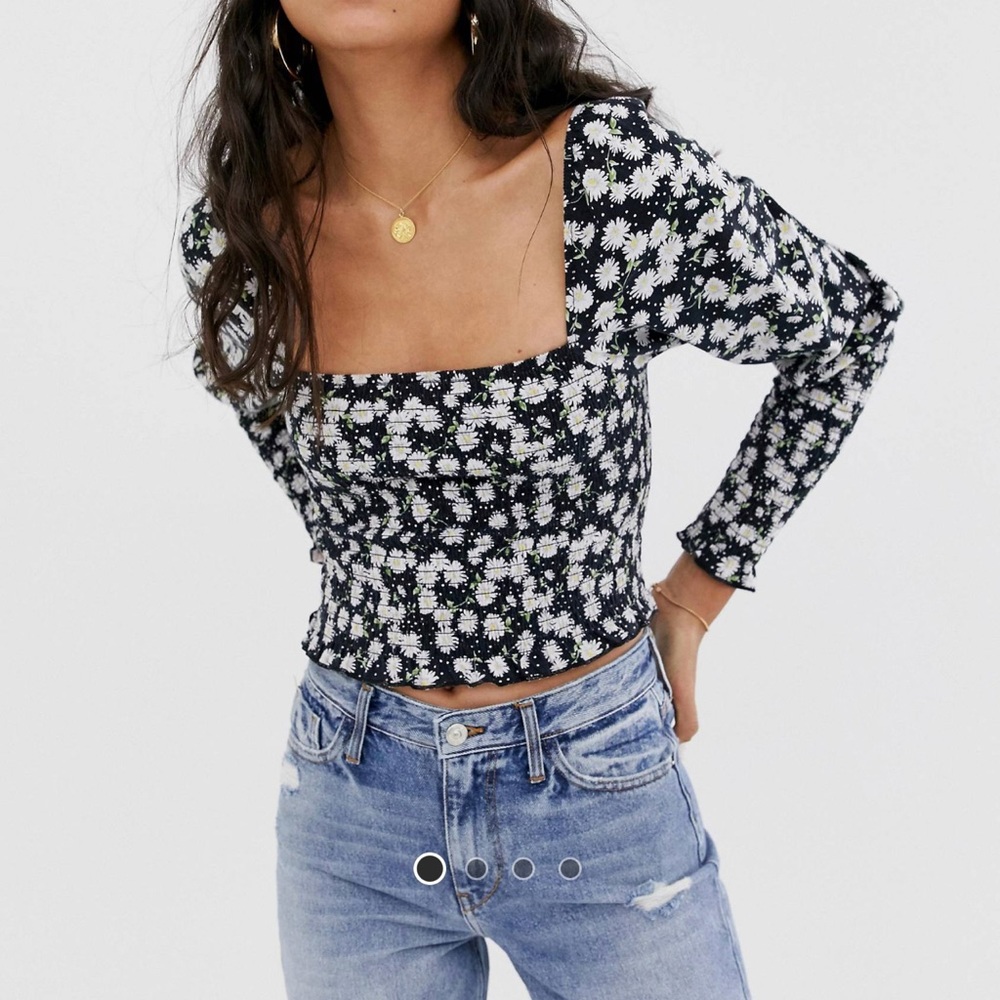 ASOS DESIGN shirred top